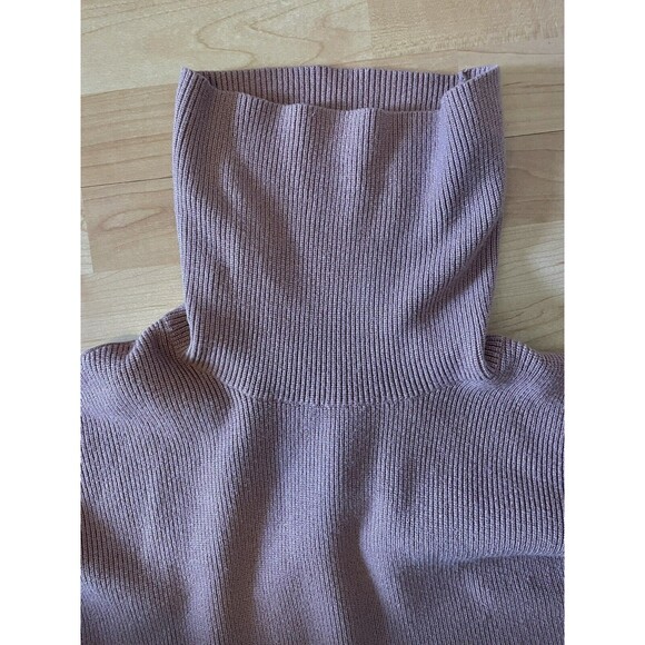 Free People Softly Structured Oversized Tunic Turtleneck Ribbed Sweater Large - Picture 7 of 13